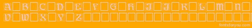 Annregular Font – Pink Fonts on Orange Background