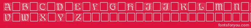 Annregular Font – Pink Fonts on Red Background