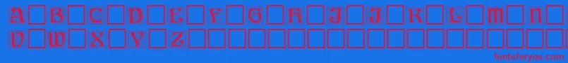 Annregular Font – Red Fonts on Blue Background