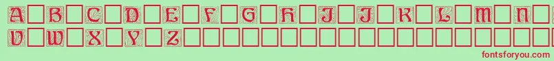 Annregular Font – Red Fonts on Green Background