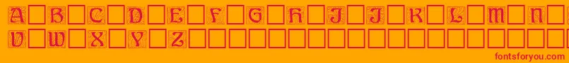 Annregular Font – Red Fonts on Orange Background