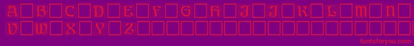 Annregular Font – Red Fonts on Purple Background