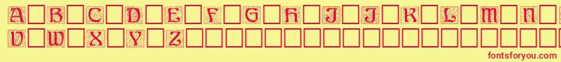 Annregular Font – Red Fonts on Yellow Background