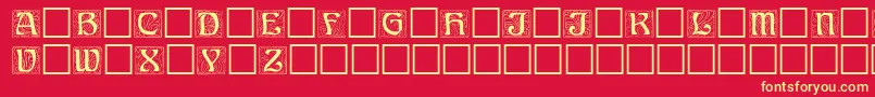 Annregular Font – Yellow Fonts on Red Background