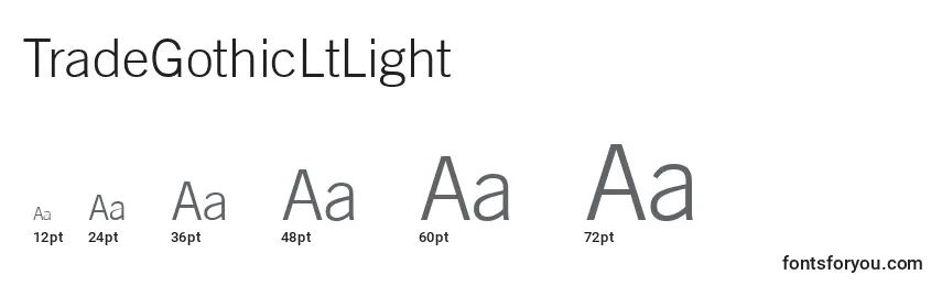 TradeGothicLtLight Font Sizes