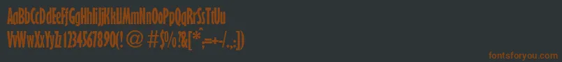 Police GibsonnarrowBoldDb – polices brunes sur fond noir