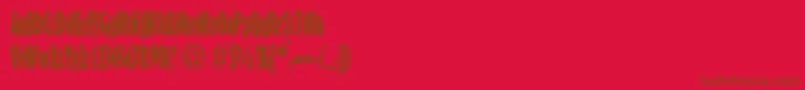 fuente GibsonnarrowBoldDb – Fuentes Marrones Sobre Fondo Rojo