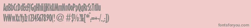 Fonte GibsonnarrowBoldDb – fontes cinzas em um fundo rosa