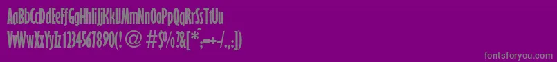 Czcionka GibsonnarrowBoldDb – szare czcionki na fioletowym tle