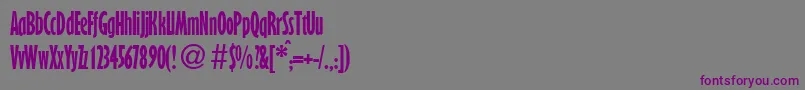 GibsonnarrowBoldDb-Schriftart – Violette Schriften auf grauem Hintergrund