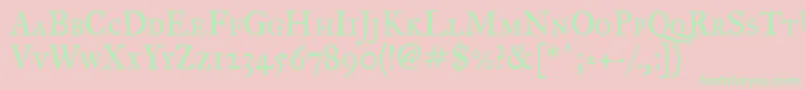 Imfegpsc28p Font – Green Fonts on Pink Background