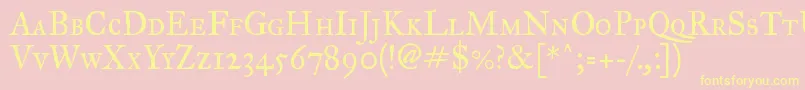 Imfegpsc28p Font – Yellow Fonts on Pink Background