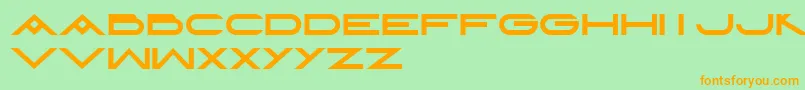 LeculierRegular Font – Orange Fonts on Green Background