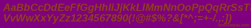 LiberationsansBolditalic Font – Brown Fonts on Purple Background