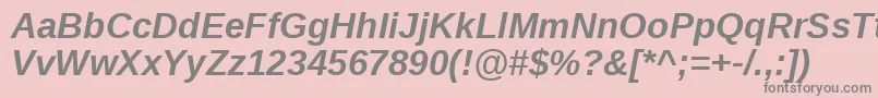 LiberationsansBolditalic Font – Gray Fonts on Pink Background