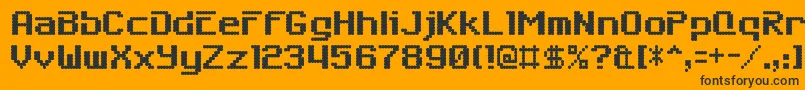 SixeightzeroninechargenRegular Font – Black Fonts on Orange Background