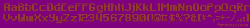 SixeightzeroninechargenRegular Font – Brown Fonts on Purple Background