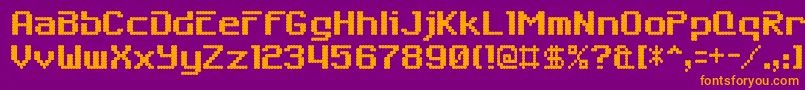 SixeightzeroninechargenRegular Font – Orange Fonts on Purple Background