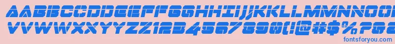 Dominojacklaserital Font – Blue Fonts on Pink Background
