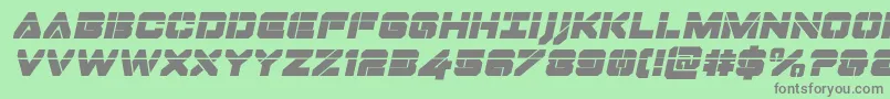 フォントDominojacklaserital – 緑の背景に灰色の文字