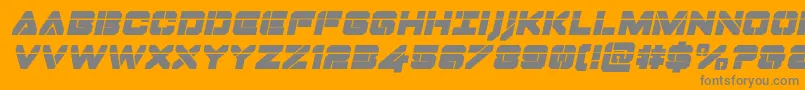 フォントDominojacklaserital – オレンジの背景に灰色の文字