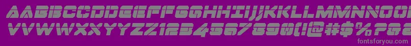 Dominojacklaserital Font – Gray Fonts on Purple Background