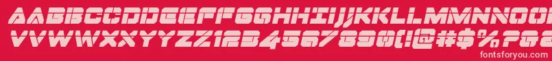 フォントDominojacklaserital – 赤い背景にピンクのフォント