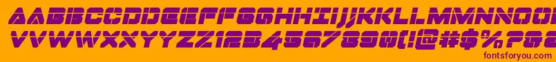 Dominojacklaserital Font – Purple Fonts on Orange Background