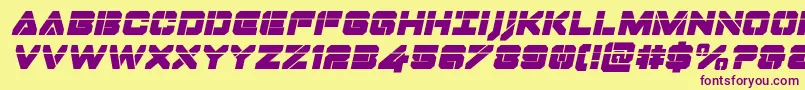 Dominojacklaserital Font – Purple Fonts on Yellow Background