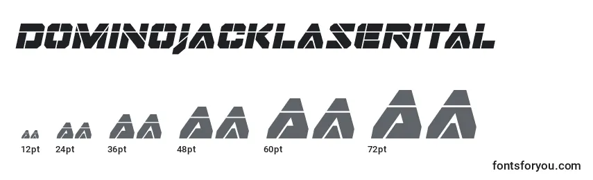 Dominojacklaserital Font Sizes