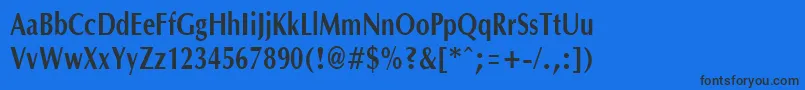 OptanecompactBold Font – Black Fonts on Blue Background