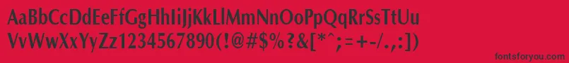 OptanecompactBold Font – Black Fonts on Red Background