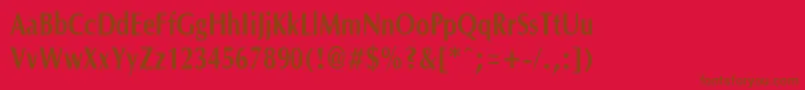 OptanecompactBold Font – Brown Fonts on Red Background