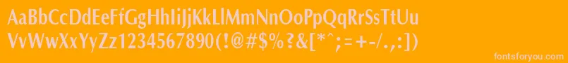 OptanecompactBold Font – Pink Fonts on Orange Background