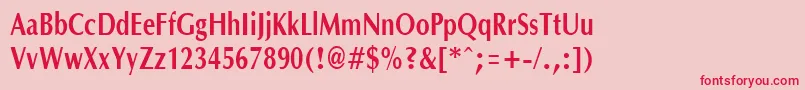 OptanecompactBold Font – Red Fonts on Pink Background