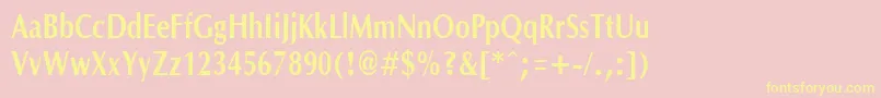 OptanecompactBold Font – Yellow Fonts on Pink Background