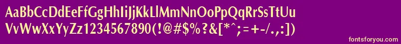 OptanecompactBold Font – Yellow Fonts on Purple Background