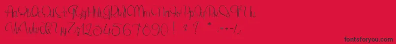 SecretOfTheOctopus Font – Black Fonts on Red Background