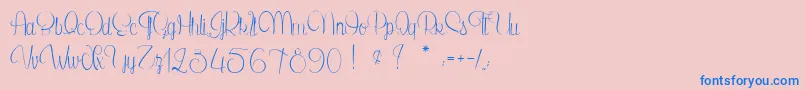 SecretOfTheOctopus Font – Blue Fonts on Pink Background