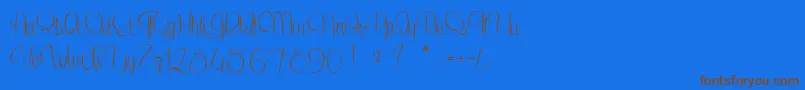 SecretOfTheOctopus Font – Brown Fonts on Blue Background