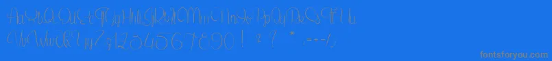 SecretOfTheOctopus Font – Gray Fonts on Blue Background