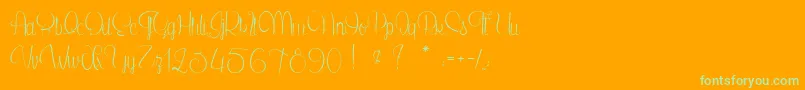 SecretOfTheOctopus Font – Green Fonts on Orange Background
