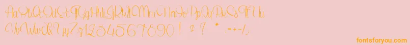SecretOfTheOctopus Font – Orange Fonts on Pink Background