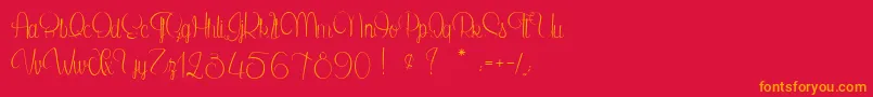 fuente SecretOfTheOctopus – Fuentes Naranjas Sobre Fondo Rojo