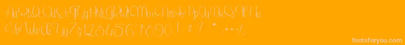 SecretOfTheOctopus Font – Pink Fonts on Orange Background