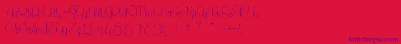 SecretOfTheOctopus Font – Purple Fonts on Red Background
