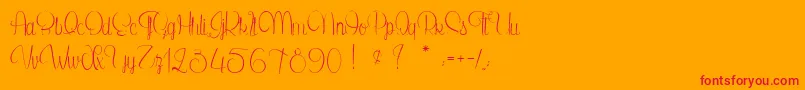 Police SecretOfTheOctopus – polices rouges sur fond orange