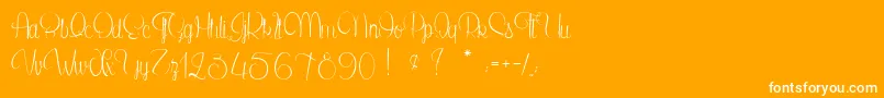 SecretOfTheOctopus Font – White Fonts on Orange Background