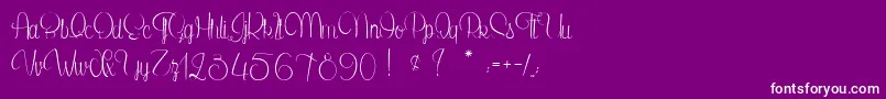 SecretOfTheOctopus Font – White Fonts on Purple Background