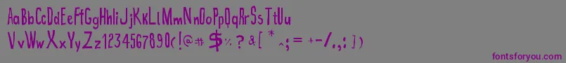 True2d Font – Purple Fonts on Gray Background